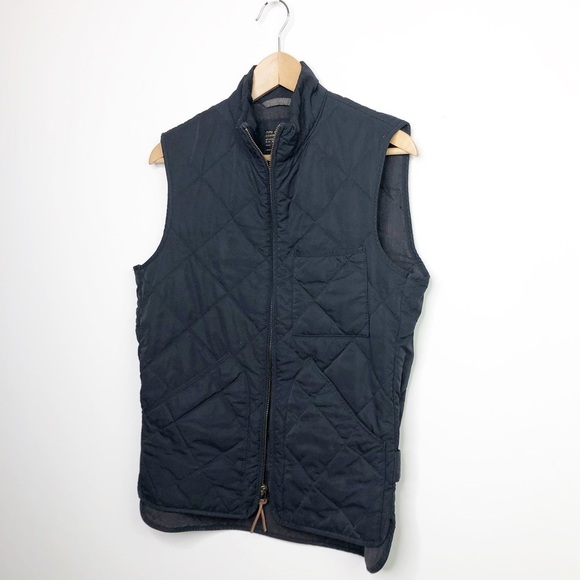 J Crew black quilted zip front vest - Picture 9 of 11